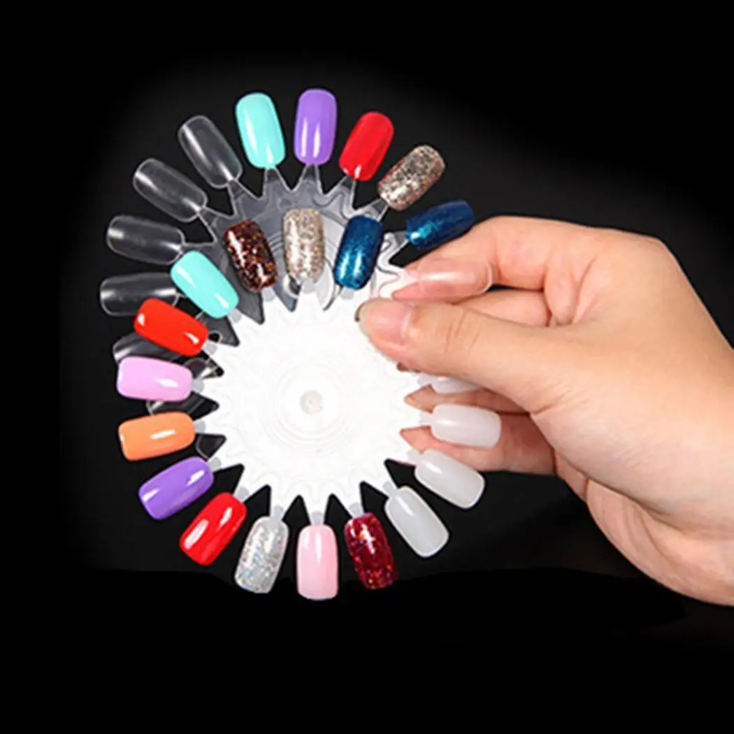 

Display Color Card DIY Board 10 polish 1inch for Wheel Nail Practice 5cm Display display Round 4 comparison Nail Polish color