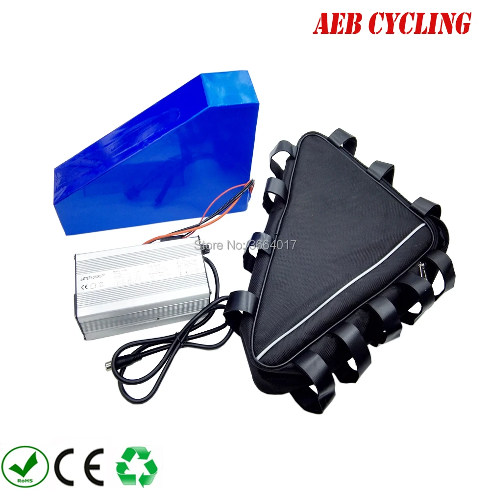 

EU US free taxes 500W 1000W 1500W 60V 20Ah/23.2Ah/25.6Ah/26.4Ah/28Ah triangle battery Li-ion e-bike battery for fat tire bike