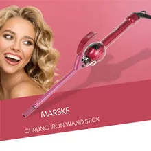 MARSKE ЖК-дисплей, щипцы для завивки, профессиональные бигуди для волос, вращение, завивка, палочка, липкий ролик, магический керамический инструмент для укладки волос