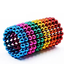 

Magnetic 5mm Multi Colored 216Pcs 5mm 3D Magic Magnetic Blocks Balls Sphere Cube Beads Building Toys DIY Gift Balls Keychain