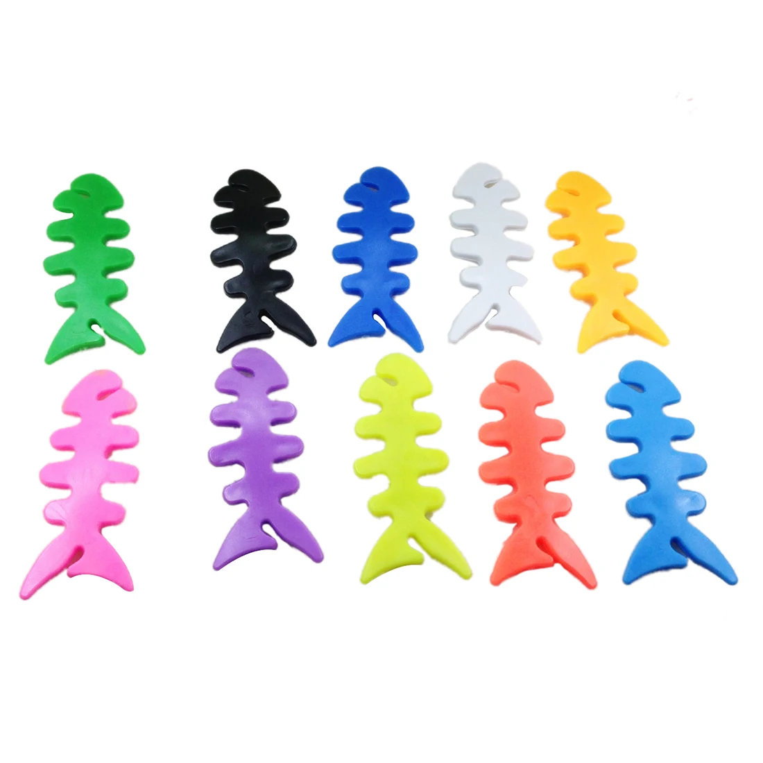 

8pcs Mp4 Mp5 Headset Cable Wrap Silicone Fishbone Winder