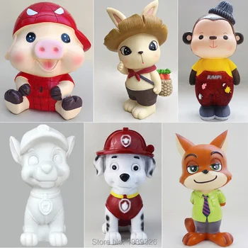 

Halloween anime silicone molds for plaster figurine crafts pottery clay tools concrete model DIY gypsum dolls dog pig 3d mould
