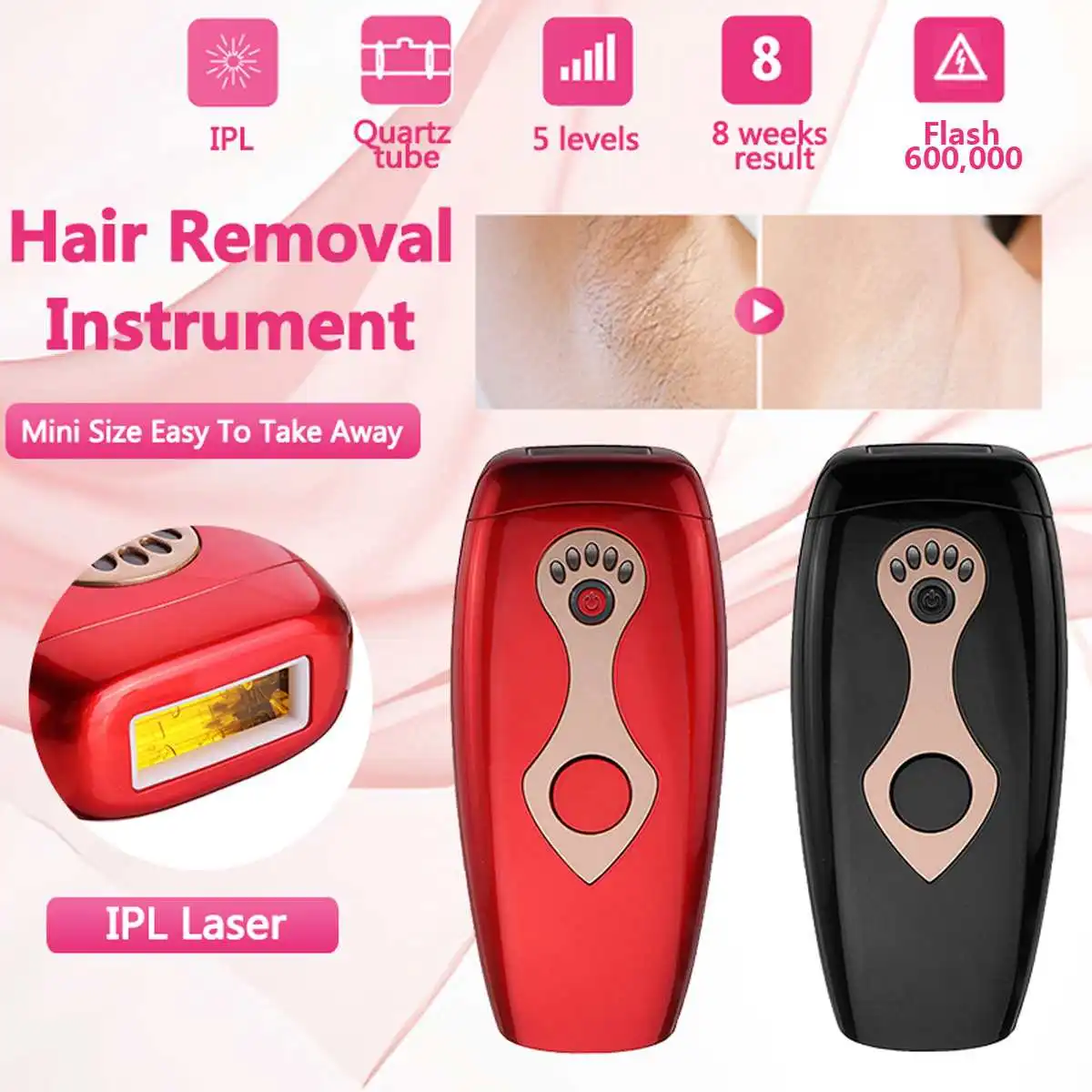 

Electric IPL Laser Epilator Laser Hair Removal Permanent IPL Laser Hair Removal Machine For Face & Body Care Skin Painless