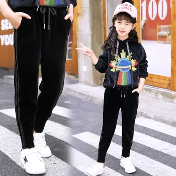 

Autumn And Winter Children Thickening Trousers Pleuche Keep Warm Radish Pants Girls