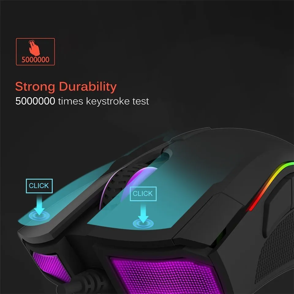 Проводная игровая мышь Delux Combo 4000 DPI с одной рукой T9 Pro эргономичная клавиатура