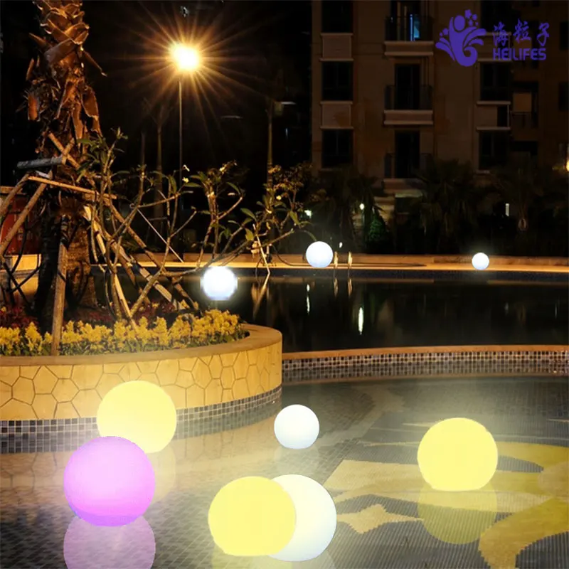 

Waterproof RGB luminous Solar lawn light Led outdoor solar lighting ball light remote control floating ball lamp for pool yard