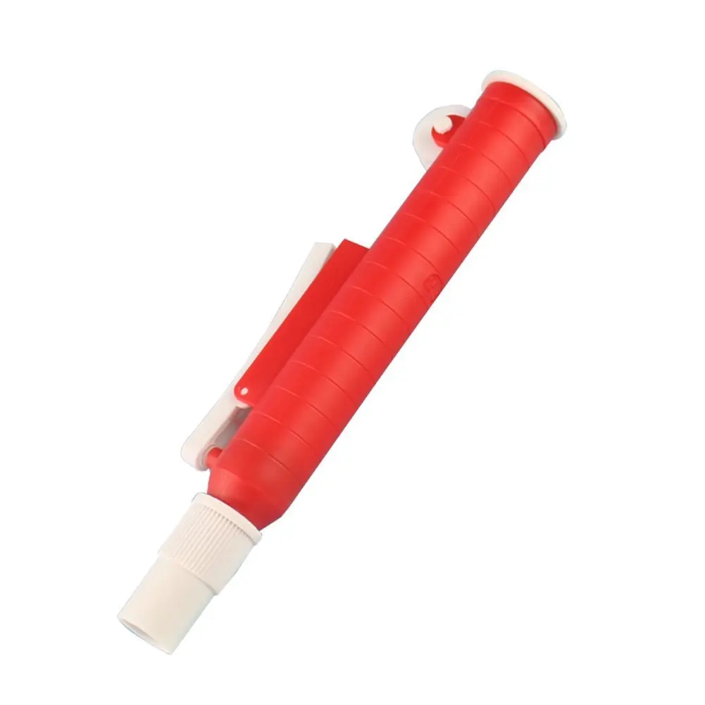 Remplissage de pompe pour pipettes jetables en plastique et en verre rouge 25 ml