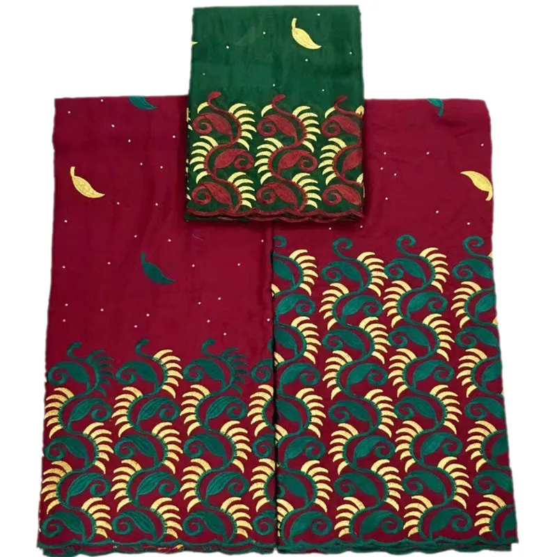 Горячая Распродажа хлопок вышитый волшебный рисунок «лоза» с камнями 7 ярдов швейцарская вуаль кружева HLS66 хлопковая кружевная ткань