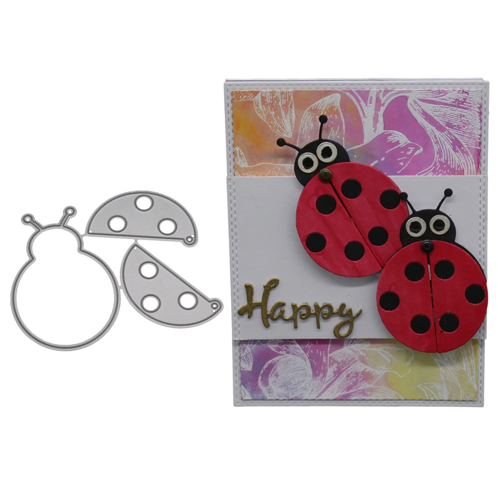

Birthday Craft Frames Ladybugs Metal Cutting Dies Stamps And Dies For Card Making Paper Stitch Scrapbooking Embossing Stencil