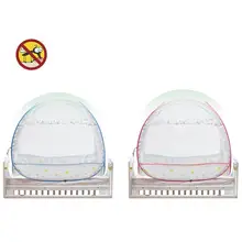 Безопасная противомоскитная сетка Автоматическая двухдверная кроватка плотная москитная сетка