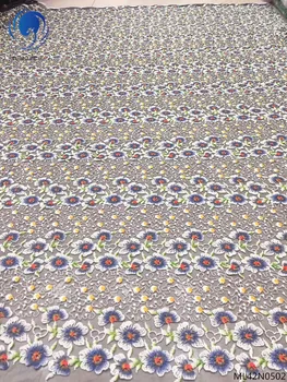 

BEAUTIFICAL african lace fabric 2019 high quality lace nigerian lace fabrics 5 yards/lot french lace fabric for dresses ML42N05