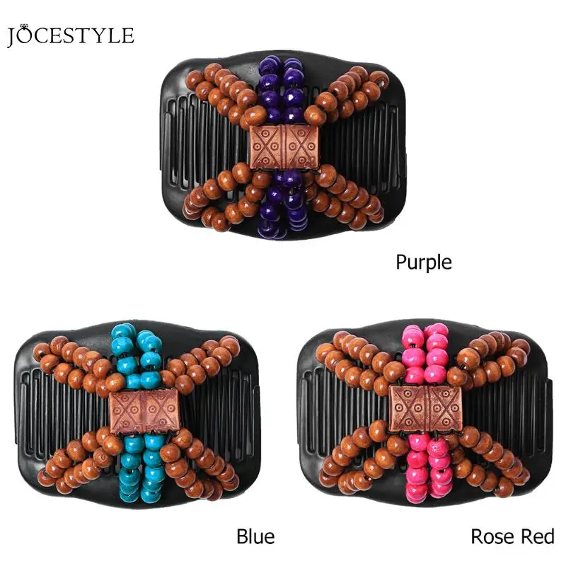 

Woman Elastic Magic Vintage Headband Hair Maker Bun Hair Combs Stretchy Bead String Hair Combs Hairpin Hair Accessories