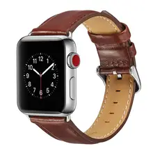 New Pull-Up Leather First Layer Leather Watch Strap Replacement Strap Wrist Watch Strap Smart Watch Strap For Apple Watch