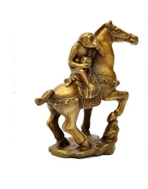 

China Small Collectibles Brass Monkey&Horse Statues