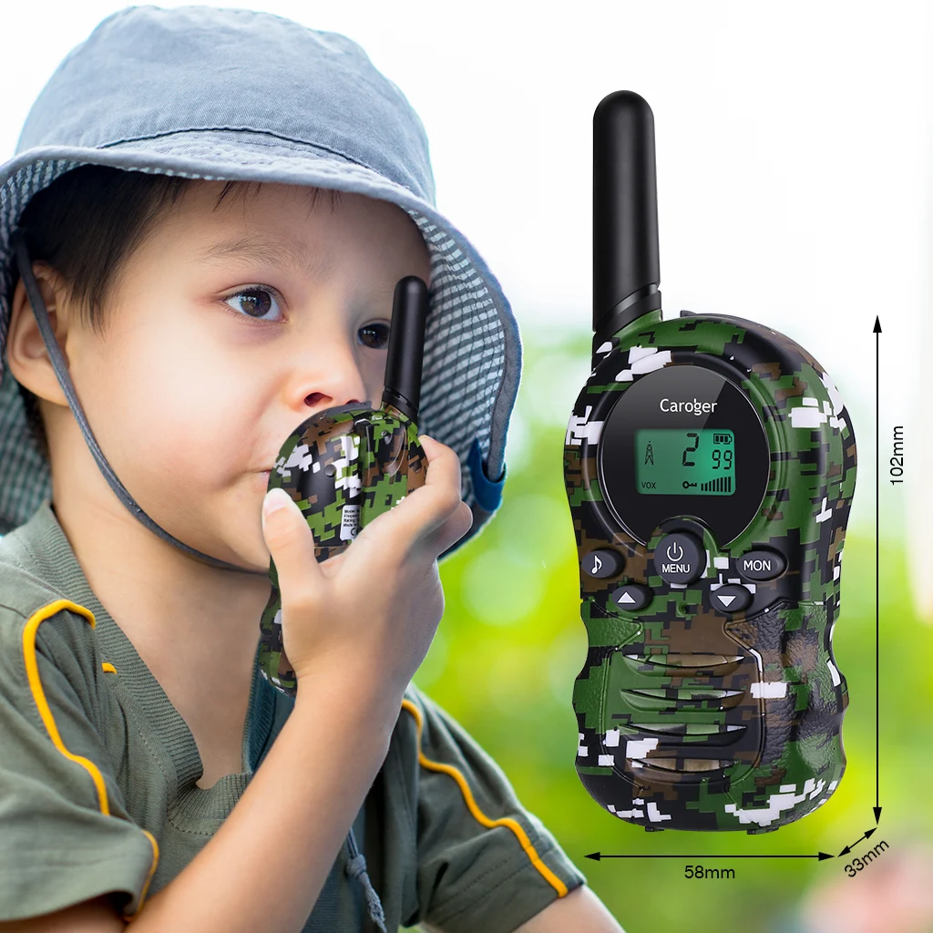 Caroger Walkie Talkies 22 канала FRS/GMRS 462 467 МГц двухстороннее радио до 3300 метров 2 миль