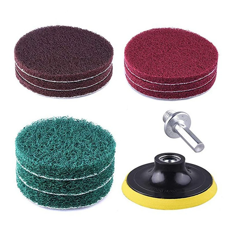 

Strong Decontamination Bath Brush Tile Power Cleaning Scouring Pad Cleaner Sanding Drill Attachment