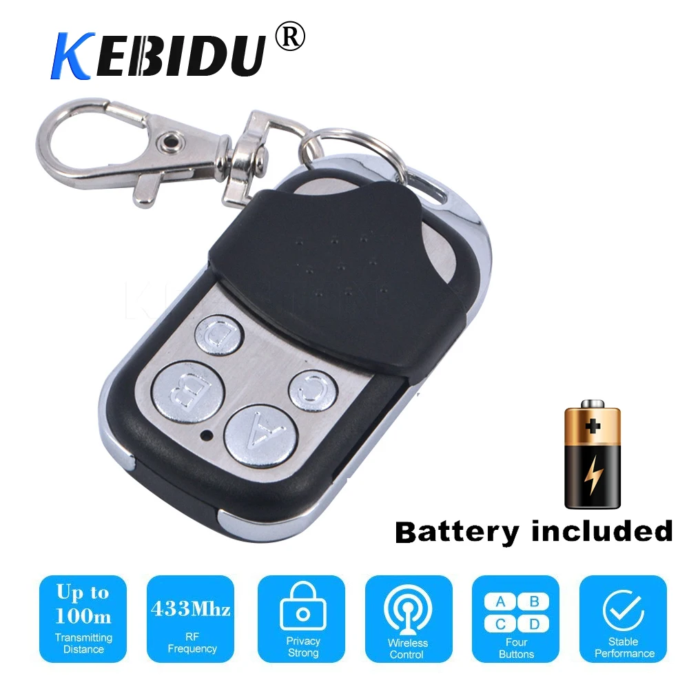 

KEBIDU 433MHZ Universal Remote Controller Metal Clone Remotes Auto Copy Duplicator 4 Channel Electric Cloning For Gadgets Car