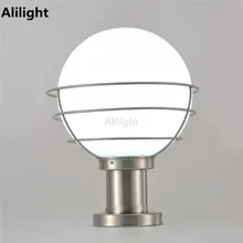 Современный из нержавеющей стали и стекла сад/двор/забор лампа световой столб Наружное освещение белая вилла Колонка огни ландшафтное освещение