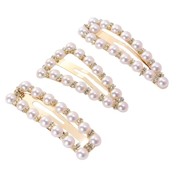

3 Pcs Hair Pins Cute Imitation Pear Rhinestone Hairpins Barrettes Bobby Pins Hair Accessories for Girls Women