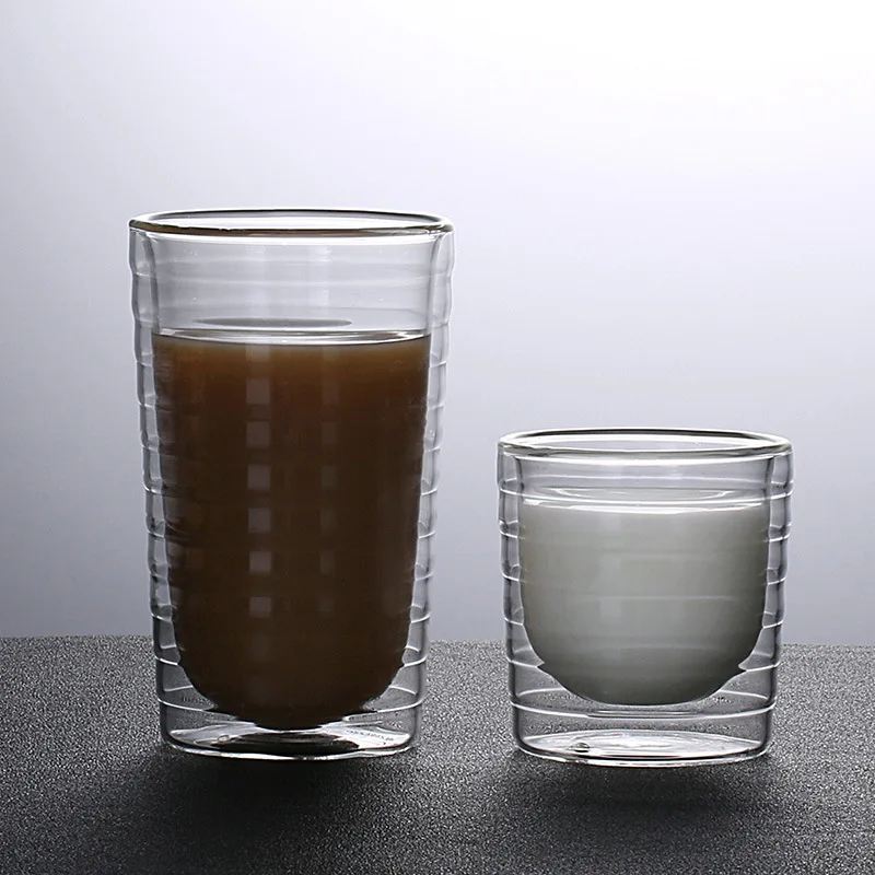 

1Pcs Espresso Glass Coffee Mug Caneca Hand Blown Double Wall Whey Protein Canecas Nespresso Coffee Cup