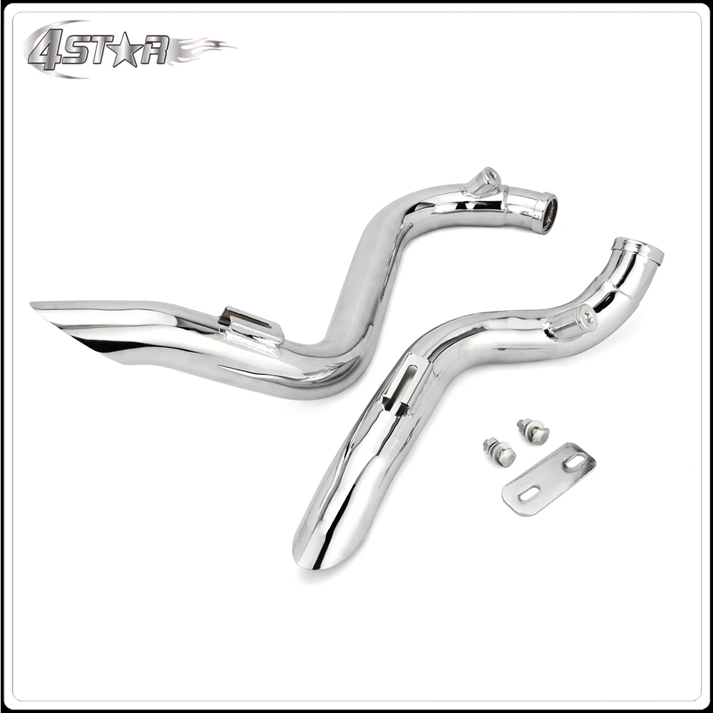 Motorbike Chrome Or Black Drag Exhausts Pipe For Harley Softail Touring