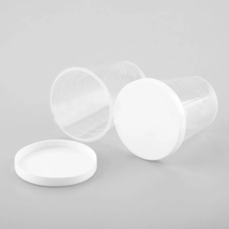 10 шт. 30 мл для лекарств измерительное приспособление мерные чашки с белые крышки Кепки прозрачный контейнер