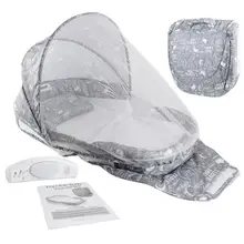 С музыкой ночной Светильник Портативный складная кроватка Мумия пакеты для мальчиков и девочек Дорожная кровать детская колыбель для новорожденных Портативный складной детская кроватка