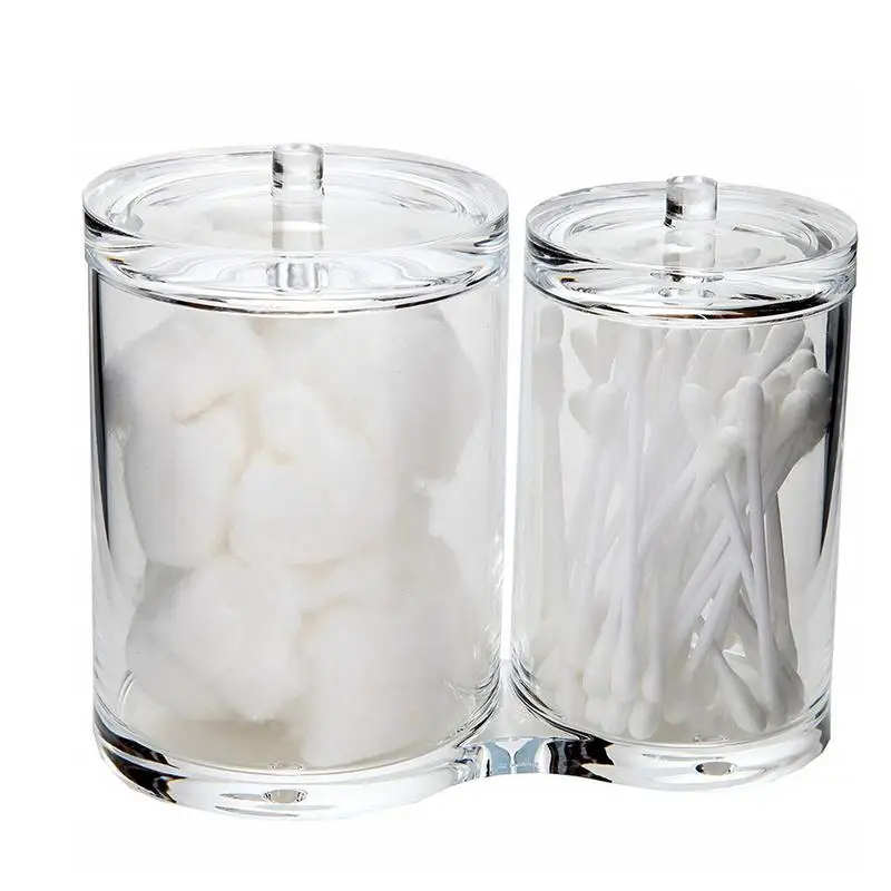 

1 Pcs Acrylic Makeup Cotton Pad And Cotton Swab Storage Box Makeup Organizer Cosmetic Holder Tool Accessories Wholesale