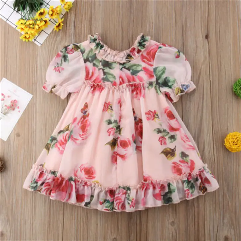 

Emmababy Newborn Kids Baby Girls Flower Dresses Fashion Party Pageant Tulle Formal Dress Clothes for Kids Girls 1-6T