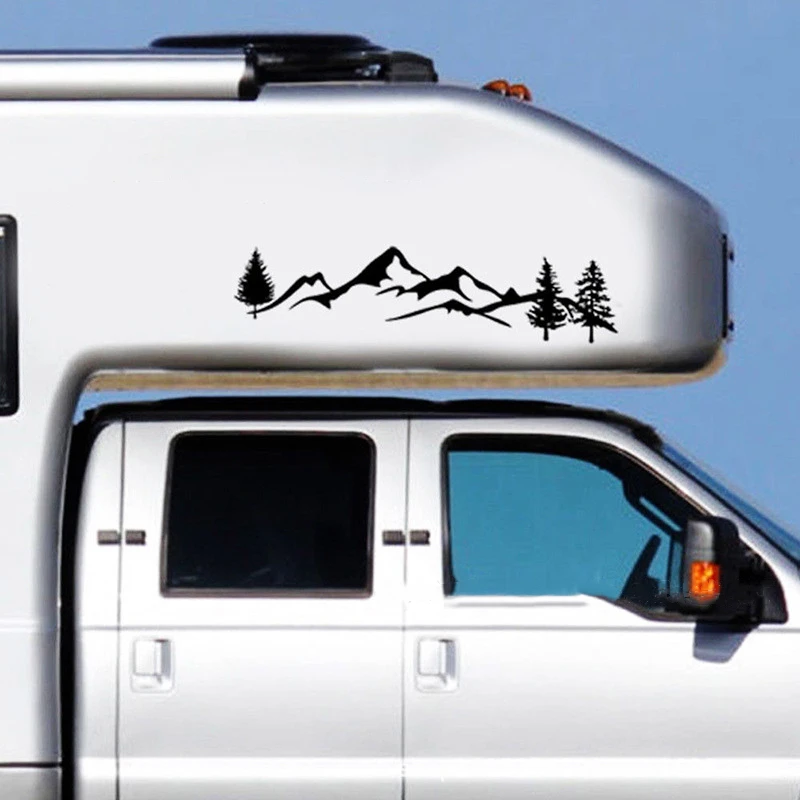 Для внедорожников RV Camper Offroad 1 шт. 100 см черный/белый дерево горный автомобиль