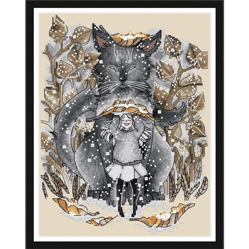 

Chinese Counted Cross Stitch Kits DMC Embroidery DIY Needlework Printed Fabric Crafts Animal Cross-stitch Painting Home decor