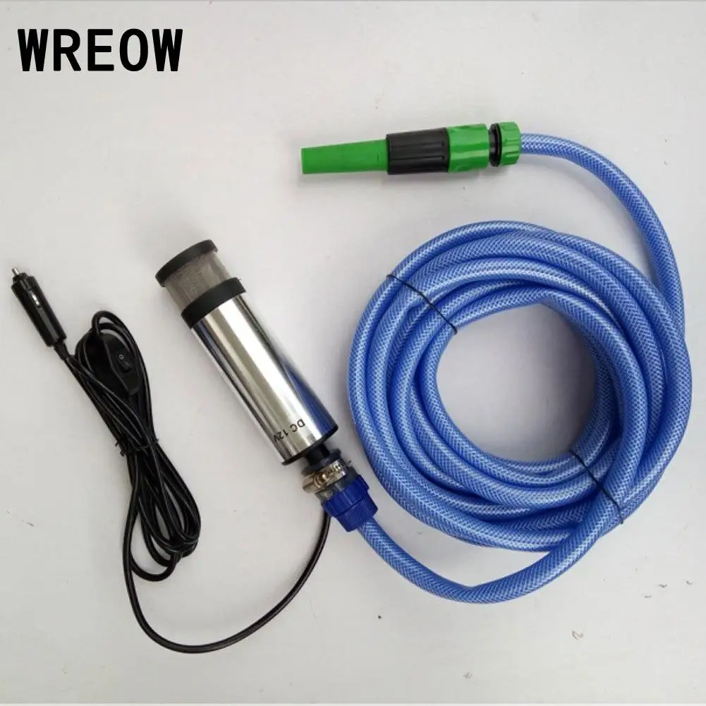 

Portable DC12V Portable Submersible Transfer Pump 7m High Pressure Electric Car Washing Water Gun Water Pipe Car Washer tool