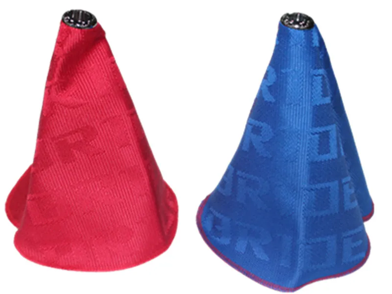 

JDM Recaro Red Universal Hyper Fabric Shift Boot Red Stitches Shift Knob Cover