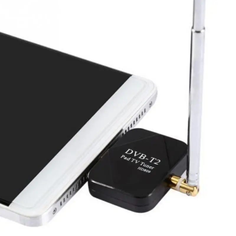 Мини микро USB тюнер ТВ приемник+ антенна для Android смартфон планшет Профессиональный цифровой DVB-T2 DVB-T ТВ приемник+ антенна