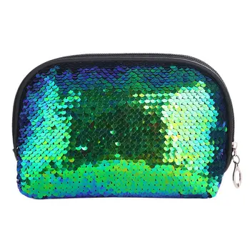 

New Fashion Mermaid Sequin Pencil Case Cosmetic Makeup Coin Pouch Storage Zipper Purse Hot Cosmetic Bags