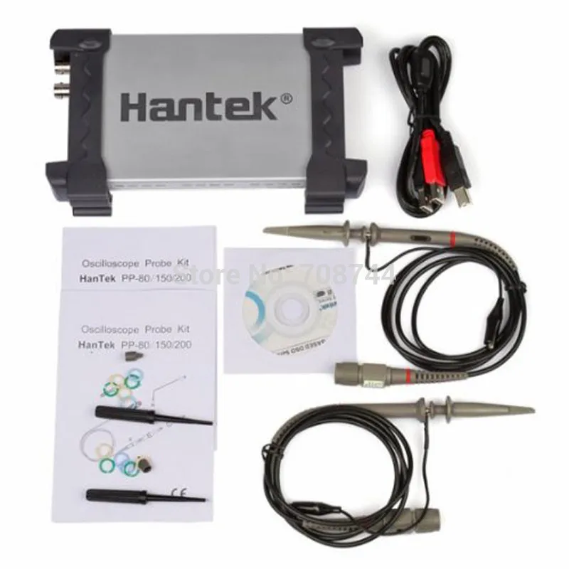 Портативный осциллограф Hantek 6022BE ПК USB цифровое хранилище 2 канала 20 МГц 48 Мвыб/с