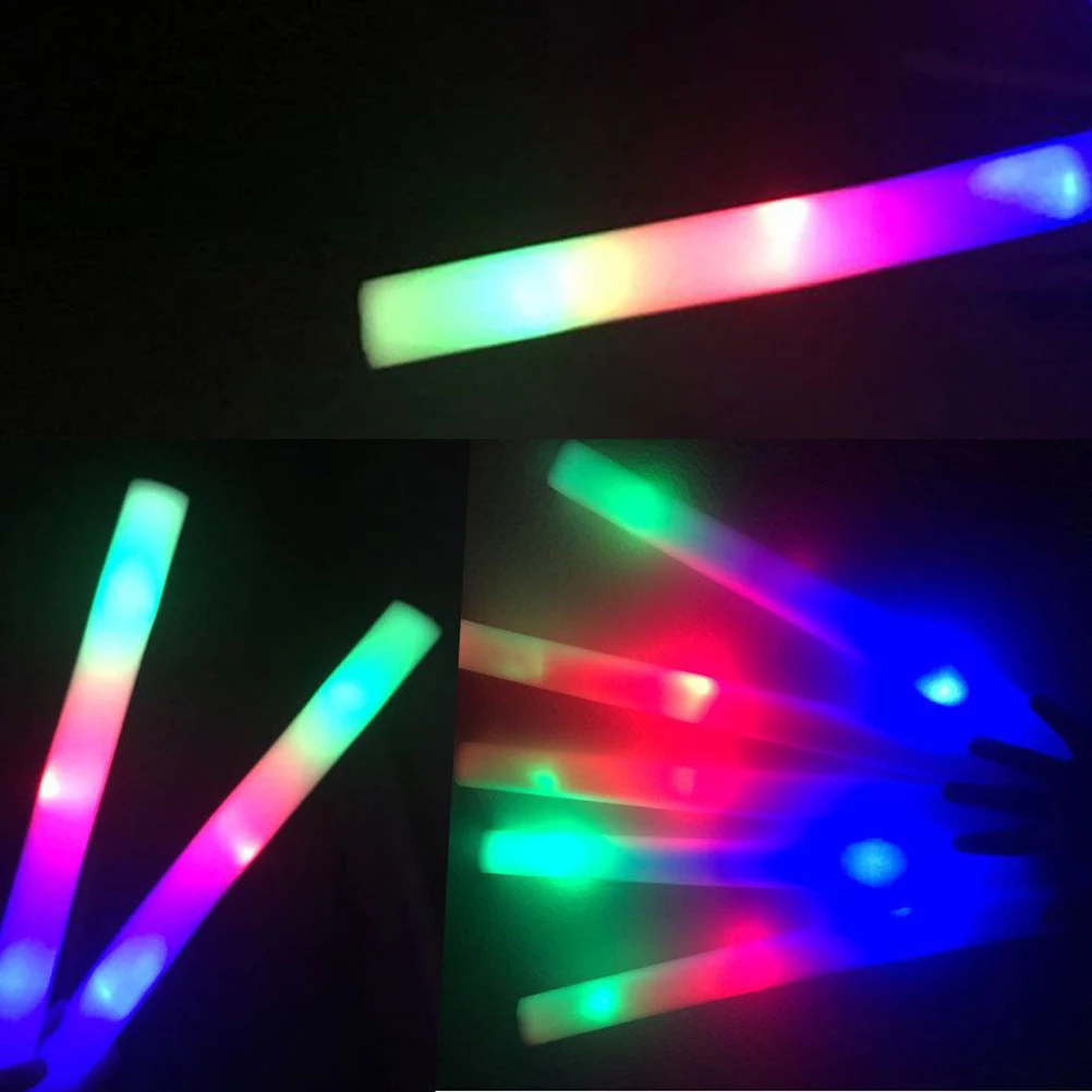 Многоцветный светодиодный светящийся Флуоресцентный светильник из пенопласта для концертного освещения, вечерние принадлежности, светильник для рождественской вечеринки