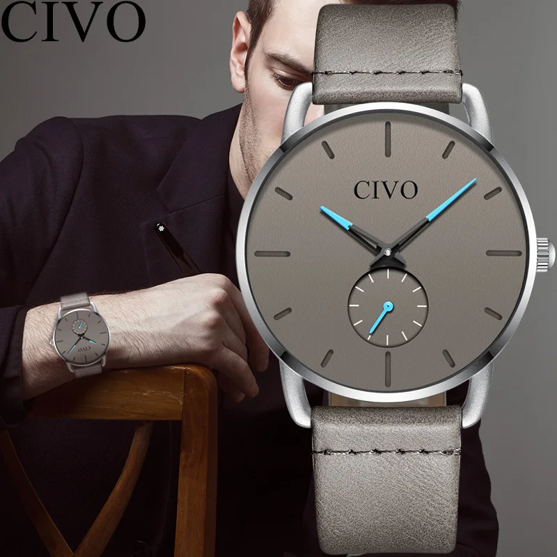 

CIVO Waterproof Analogue Wristwatches Mens Fashion Quartz Watches Men 2019 New Mens Watches Casual Clock Relogio Masculino