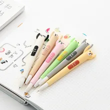 Животное из мультфильма мягкий силиконовый гель ручка, Корея классная Милая моделирующая ручки для подписи студентов канцелярские принадлежности