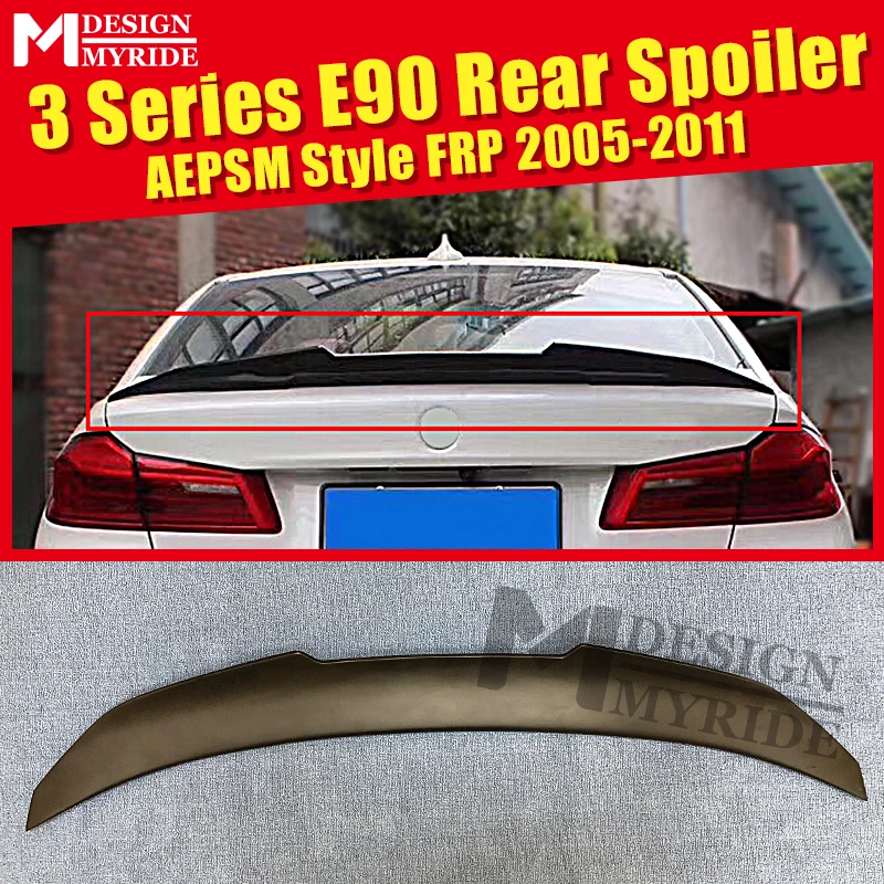 For BMW E90 PSM Style FRP Unpainted Trunk Spoiler Wing 3 Series Sedan 318i 320i 323i 325i 328i 335i Add on Look Rear Wings 05-11 |