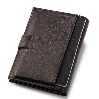 

Genuine Leather Wallet Large Capacity Men Passport Holder Coin Purse Fashion Casual Men's Wallet Multi-Function Passport Book