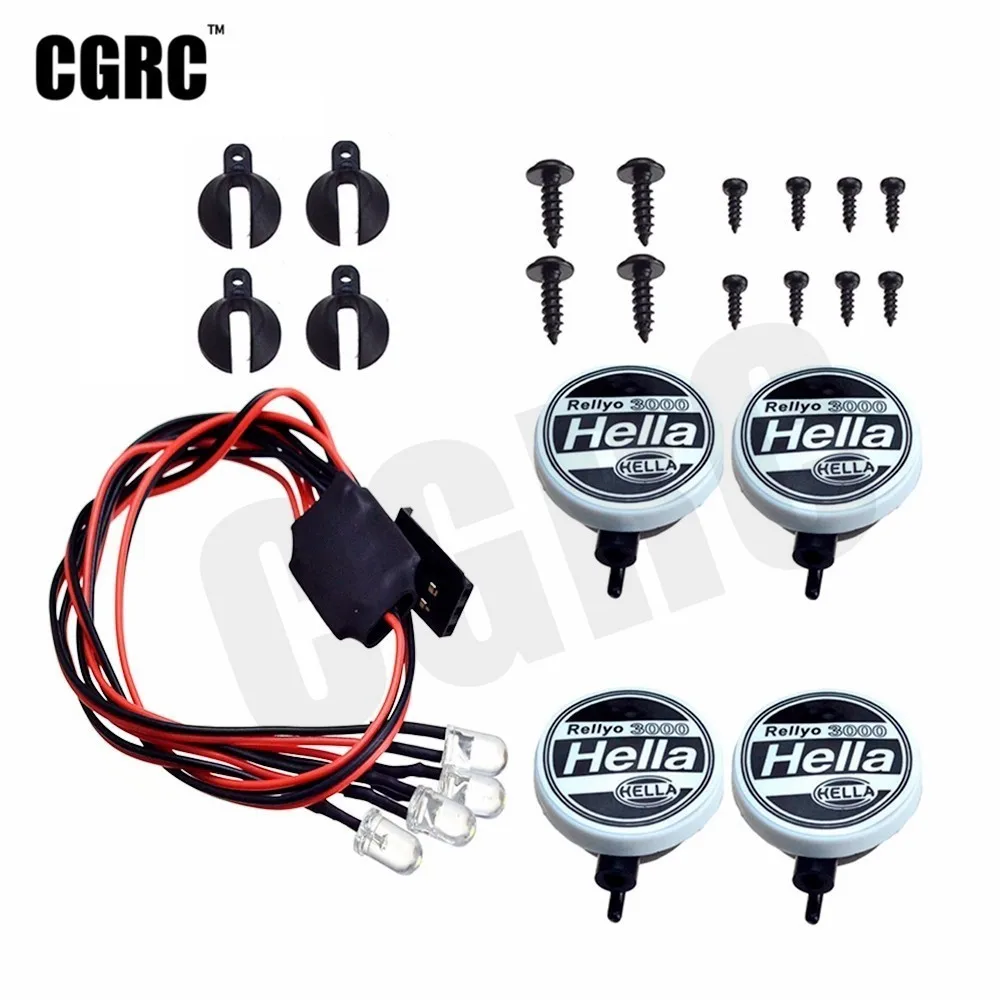 

4pcs Led Spotlight Roof Light Lampshade For 1/10 RC Crawler Car TRX4 Defender Bronco RC4WD D90 D110 Axial Scx10 90046