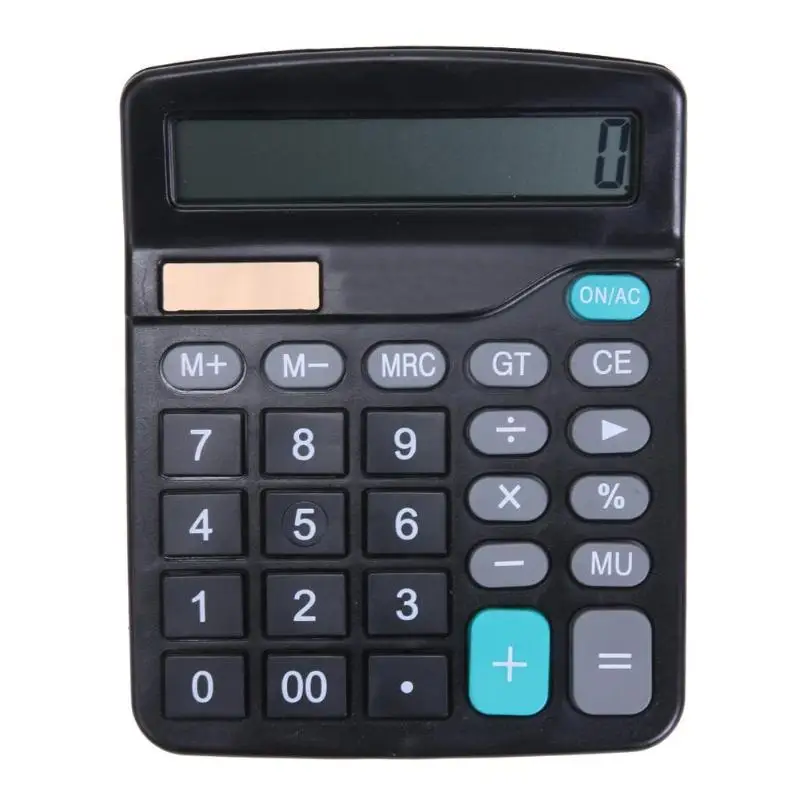 12 цифровой Солнечный Калькулятор бизнес-учета электронный калькулятор