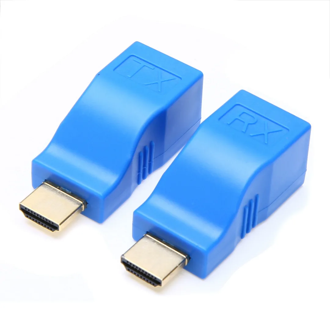 Новинка, 2 шт HDMI к RJ45 адаптеры, 1080 P, высокое качество, HDMI удлинитель к RJ45 через Cat 5e/6, сетевой адаптер, усилитель сигнала