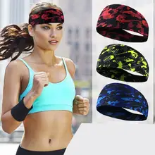 Стрейч Для женщин головные повязки для йоги широкий эластичный обруч для головы повязка на голову впитывает пот головной платок Фитнес для бега велокросса занятия спортом аксессуары