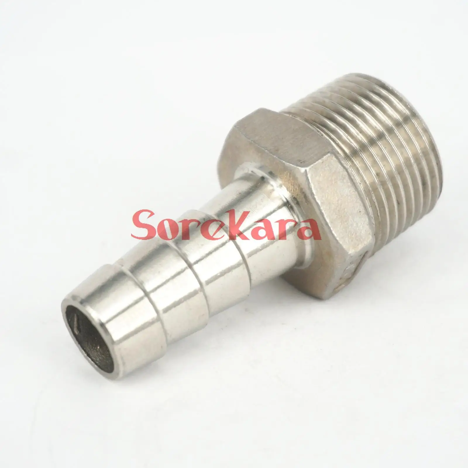 3/8 &quotBSPT Мужской x 10 мм шланг Колючая 304 фитинги из нержавеющей стали хвостовый