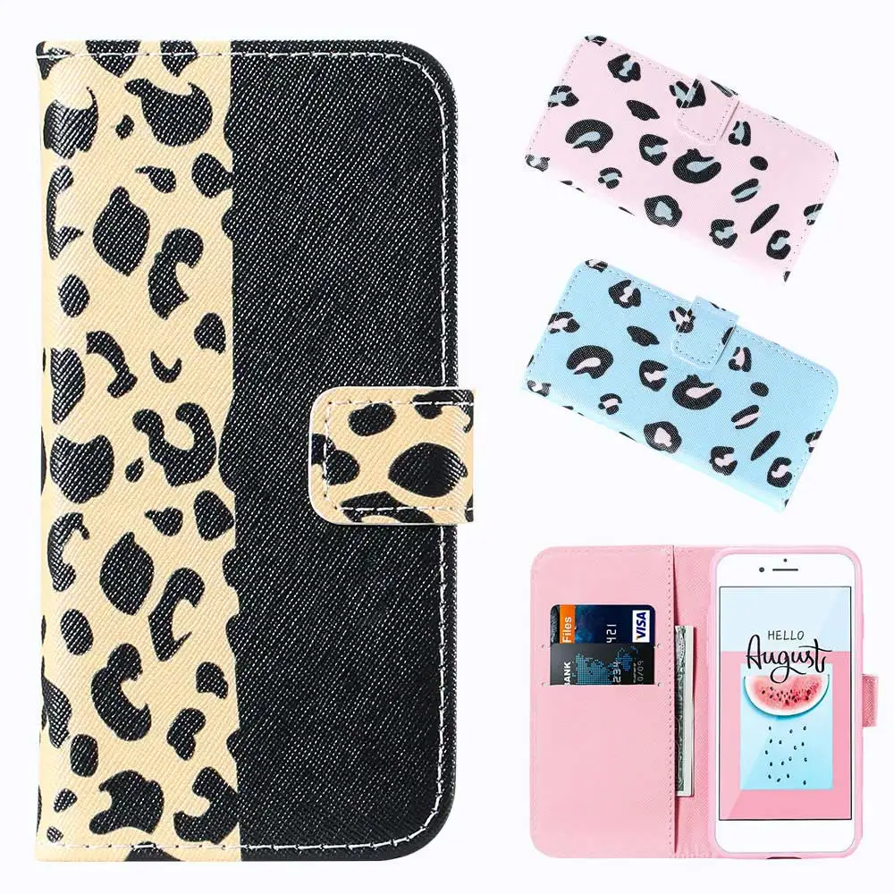 

KISSCASE Wallet Leather Phone Case For Samsung Galaxy J2 J3 J4 J5 J6 J7 J8 2018 Sexy Leopard Patterned Cover Card Holder Case