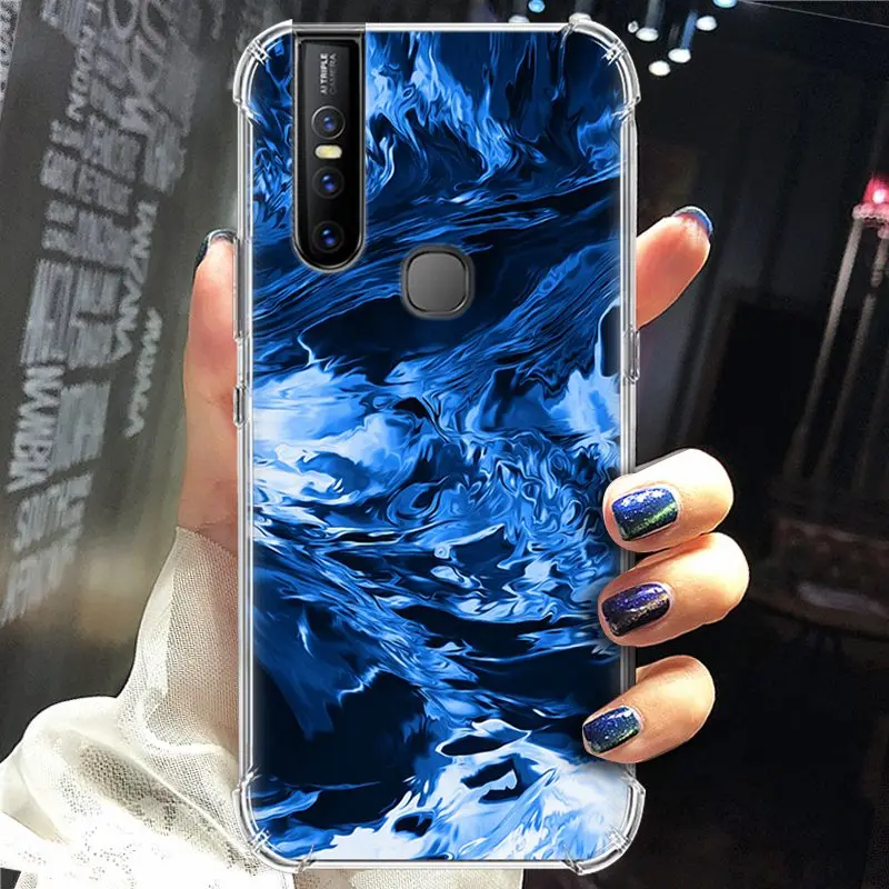 Анти падающий чехол для телефона Vivo V15/S1/V1831A/V1831T 5 99 дюймов стильный окрашенные с