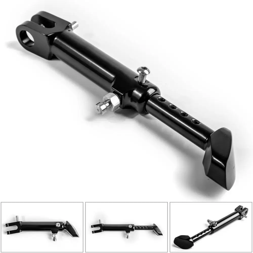 

Areyourshop Motorcycle CNC Aluminum Side Stand Leg Kickstand Adjustable For Kawasaki Z900RS 2018 Black Motorcycle Accessories