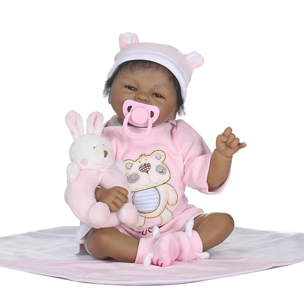 

Full Body Silicone Reborn Girl Baby Doll Toy Lifelike Kids Soft Silicone Realistic With Clothes Reborn Baby Doll